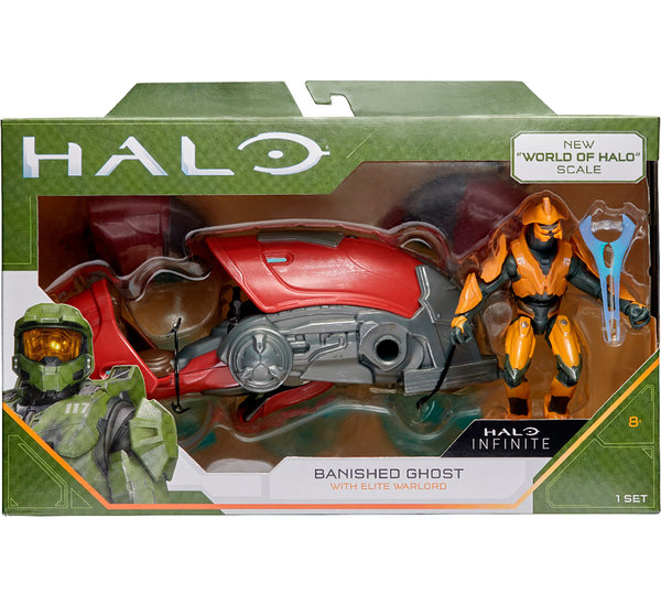 Halo Infinite Action Figure - Elite Warlord with Banished Ghost.