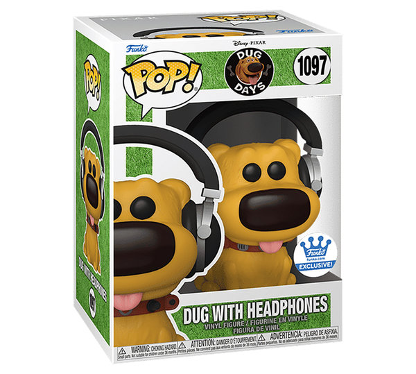 Funko Pop 1097 Dug with Headphones (Dug Days, Disney, Exclusive)
