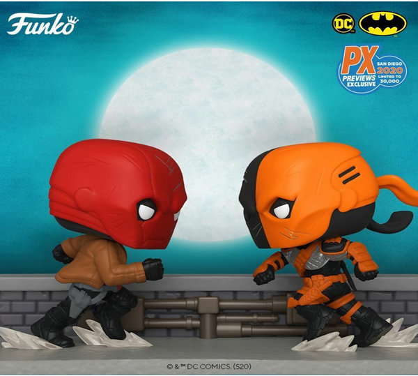 Funko Pop 336 Red Hood vs Deathstroke (DC Comic moments, Limited Edition)