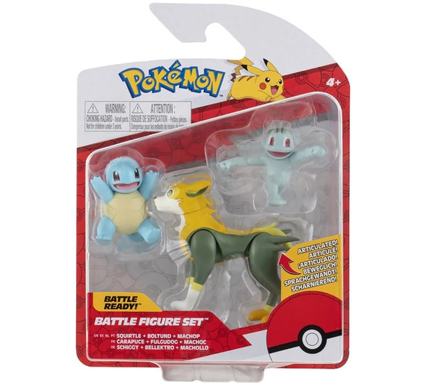 Pokémon Battle Figure Set - Squirtle - Boltund - Schiggy