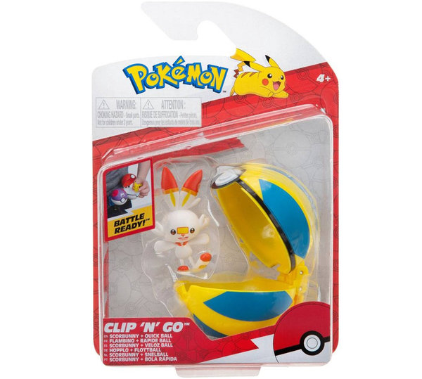 Pokémon Clip 'N' Go Scorbunny snel Ball