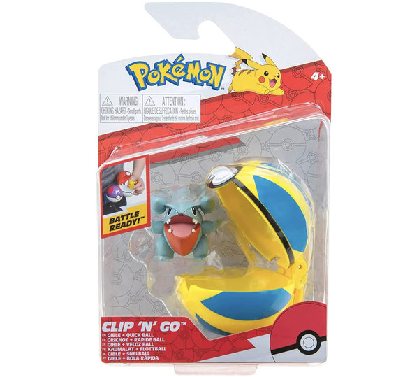 Pokémon Clip 'N' Go Gible snel Ball