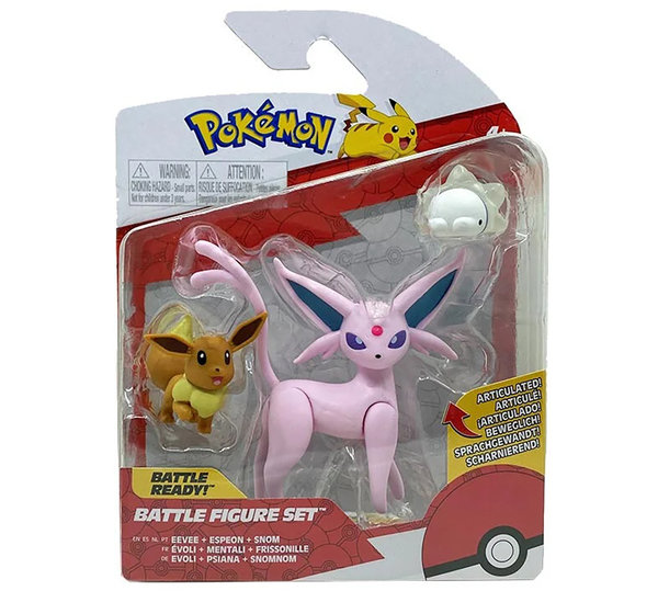 Pokémon Battle Figure Set - Eevee - Espeon - Snom