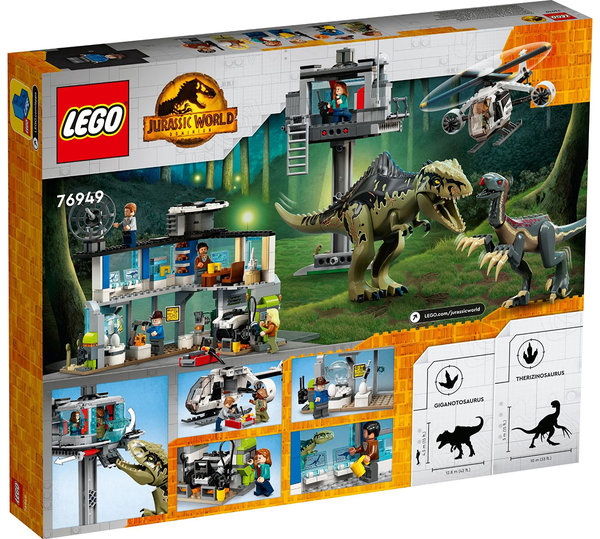 LEGO Jurrasic World Giganotosaurus en Therizinosaurus Attack (76949)