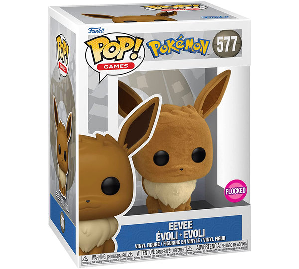 Funko Pop 577 Eevee (Flocked, Pokémon)